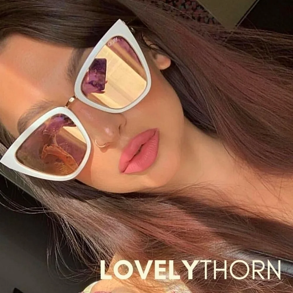 QUAY // ltd ed jlo collaboration white rose gold mirror lens ivory frame cateyes